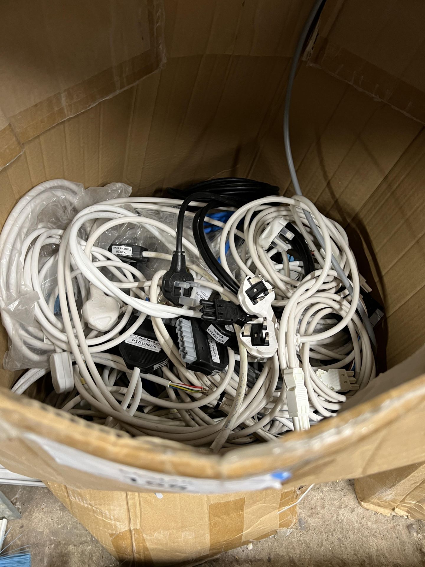 1 Box of Assorted Electrical Cables and Connectors