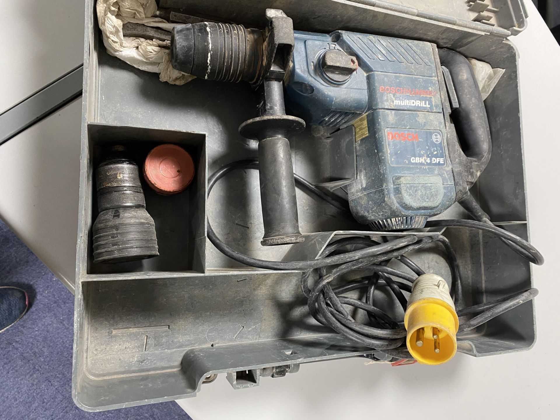 Boschhammer GBH 4 DFE 110v Multidrill with Carry Case and various parts as Shown - Image 2 of 6