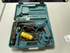 Makita HR2400 110v Rotary Hammer Drill with Carry Case and Various Accessories and Drillbits as