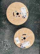 2x New Reels of TX 100 Plus Black PVC Coated 250mm Copper Braid and Copper Core Cable