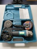 Makita 9554NB 110v Angle Grinder with Various Grinding Disks and Carry Case, Model Year 2011, Serial