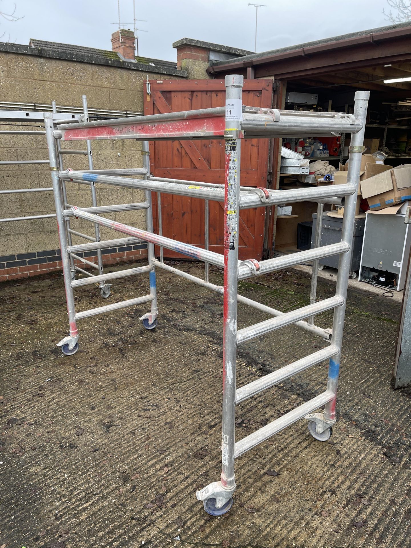 Youngman Miniman Foldling Mobile 2 Man Scaffold Tower with Platform - Image 3 of 10