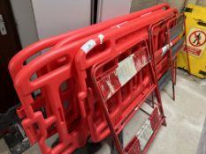 4 x JSP Navigator Red Site Barriers & 2x Make Unknown Manhole Site Barriers
