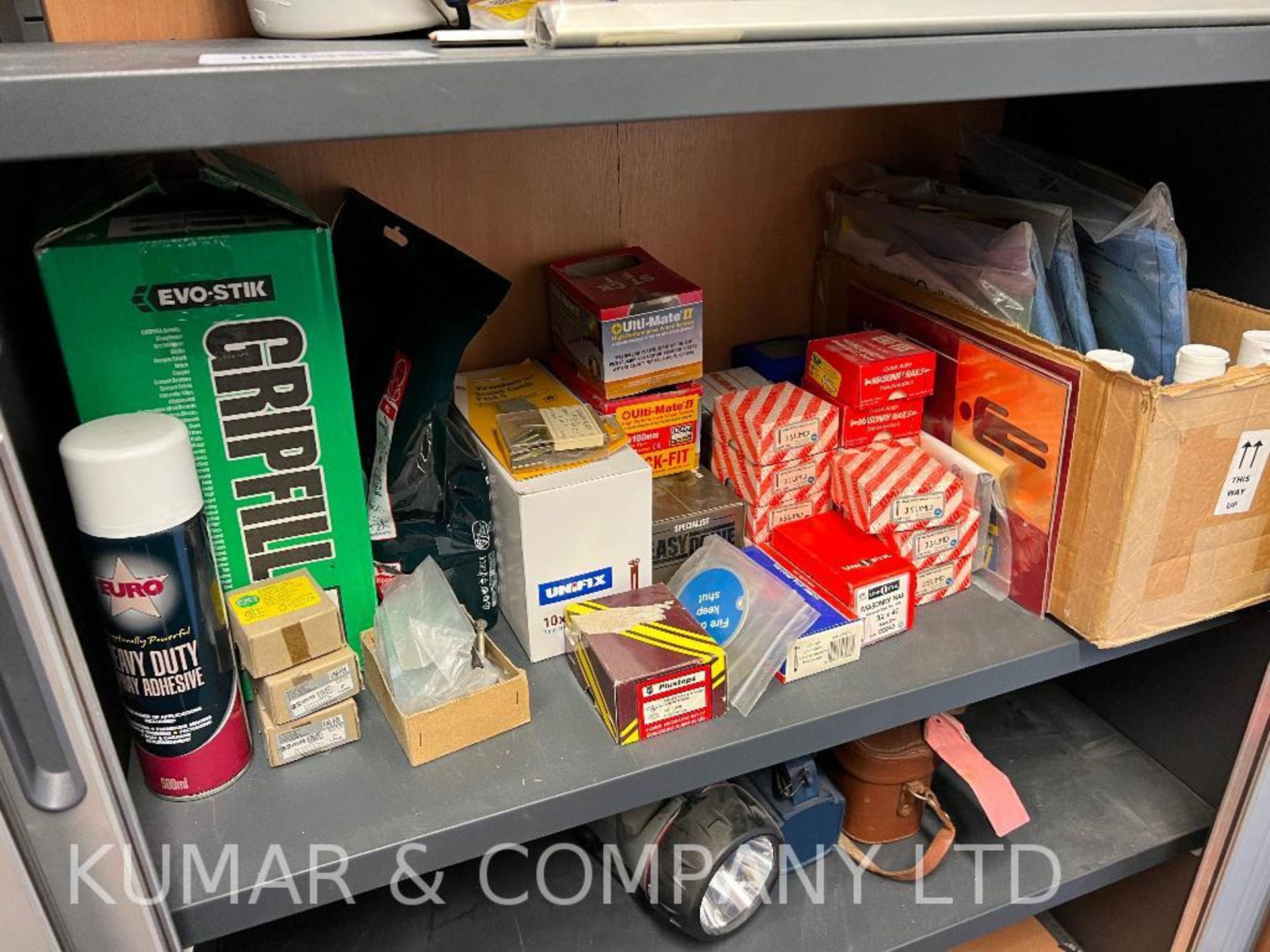 Contents of Cabinet as Shown including Adjustable Vents, Evostik Gripfill, Various Screws and Anils - Image 7 of 12