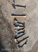 9x Various Hand Tools including 2x Pick Axe, 2x Sledhammer and 5x Shovels. PLEASE NOTE: THIS LOT IS
