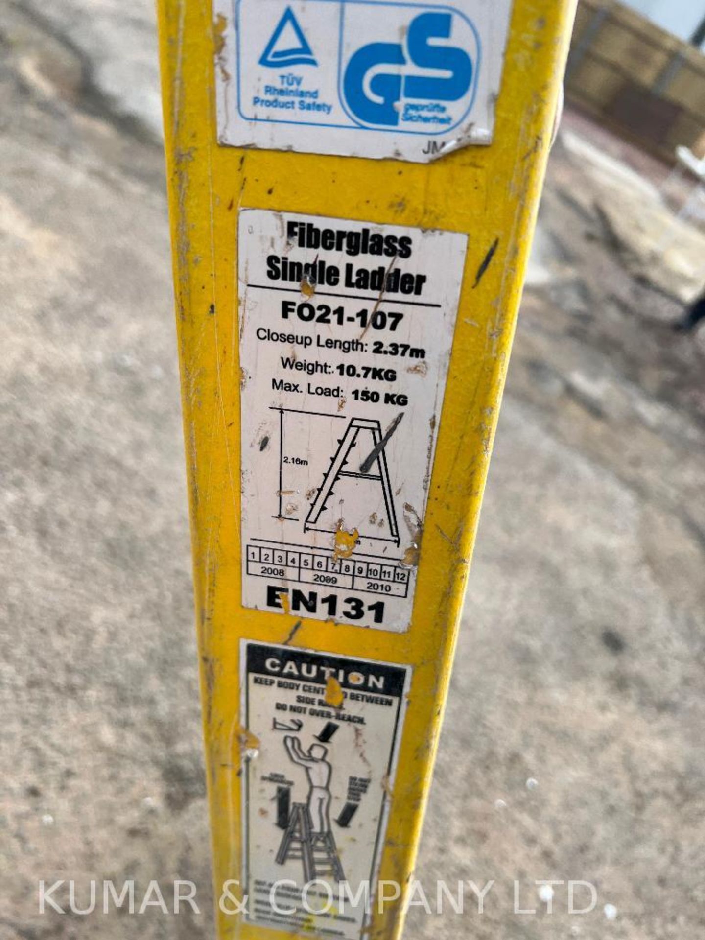 FO21-107 7 Step Fibreglass Single Ladder, EN131 Pro Certified PLEASE NOTE: THIS LOT IS LOCATED IN CA - Image 5 of 5