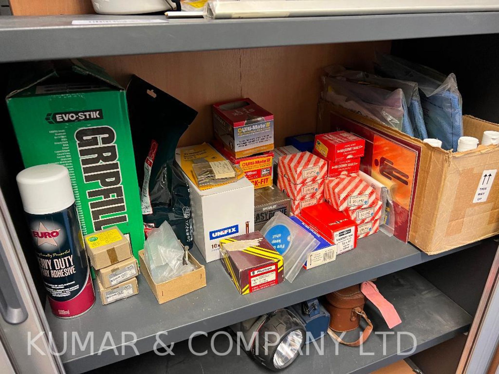 Contents of Cabinet as Shown including Adjustable Vents, Evostik Gripfill, Various Screws and Anils - Image 8 of 12