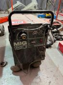 Cebora MIG 160 Mig Welder on wheels as shown in images. Item No: 850