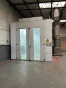 Large Capacity Vehicle Spray Booth with full Burntwood Engineering Extraction System, able to be use