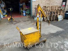 H.F. Clearlift Floor Crane. Capacity 3 CWT. With Various Tooling and Weights as Shown.