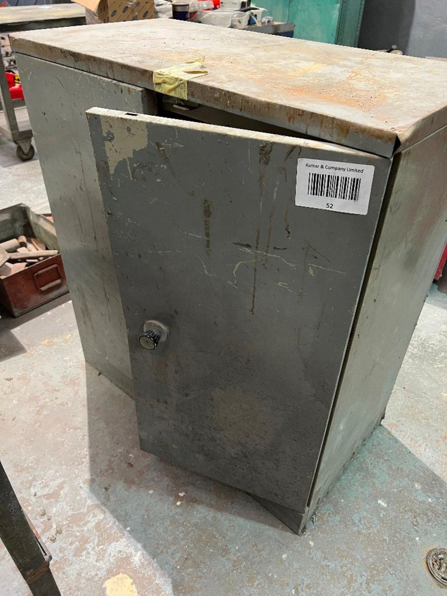 Metal Storage Chest and contents as shown