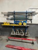 Wedge Clamp Vehicle Body Repair System, Includes Wedge Clamp Blue Max Repair Jig, Floor Mounted Rail