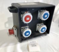 Power Distribution Unit 63a 3Ph to 3x 63a 1Ph, 1x 63a 3Ph Condition: Spares and repairs, multiple
