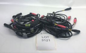 10x 2m DMX cable (not neutrik) Condition: Ex-Hire Lots located in Bristol for collection. Delivery