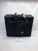 3u Rack bag Condition: Ex-Hire Padded bag, 3u, zippers missing pull tags Lots located in Bristol for
