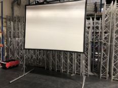 8' x 6' Da-Lite Fast Fold Projector Screen with front and rear cloths Condition: Ex-Hire Frame and