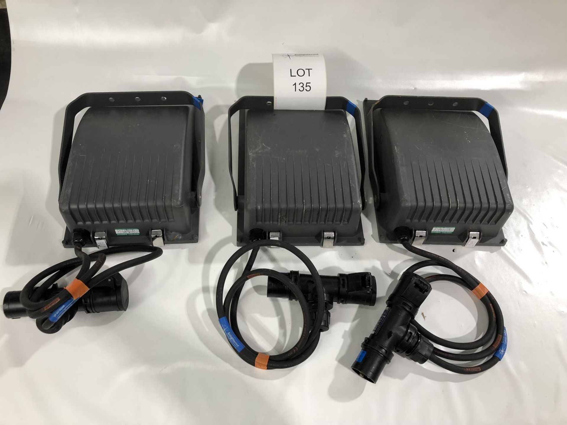 3x 150W MBI Discharge Power Floods with Blue lamps Condition: Ex-Hire Set of 3x 150w Power Floods - Image 3 of 3