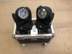 Pair Chauvet Professional Rogue R1X Wash in Twin Case Condition: Ex-Hire Pair of heads with twin