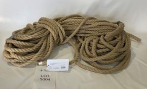 60m Rope GeoTwist Hempex 16mm Condition: New Approx 60m offcut of 16mm hemp rope Lots located in