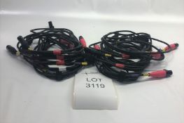 10x 2m DMX cable (not neutrik) Condition: Ex-Hire Lots located in Bristol for collection. Delivery