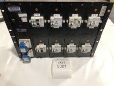 Rackmount Distribution Unit 125a 3ph to 6x 63a 1ph Condition: Ex-Hire Rackmounted Power Distribution