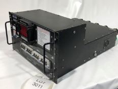 power lock to 4x 32a 3ph Condition: Ex-Hire 8U rackmount distribution unit powerlock in and