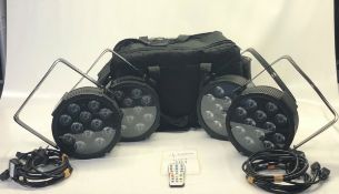 Kit of 4 Chauvet Slim Par Quad 12 USB Condition: Ex-Hire 4 Slim par Quad 12 USB units supplied with,