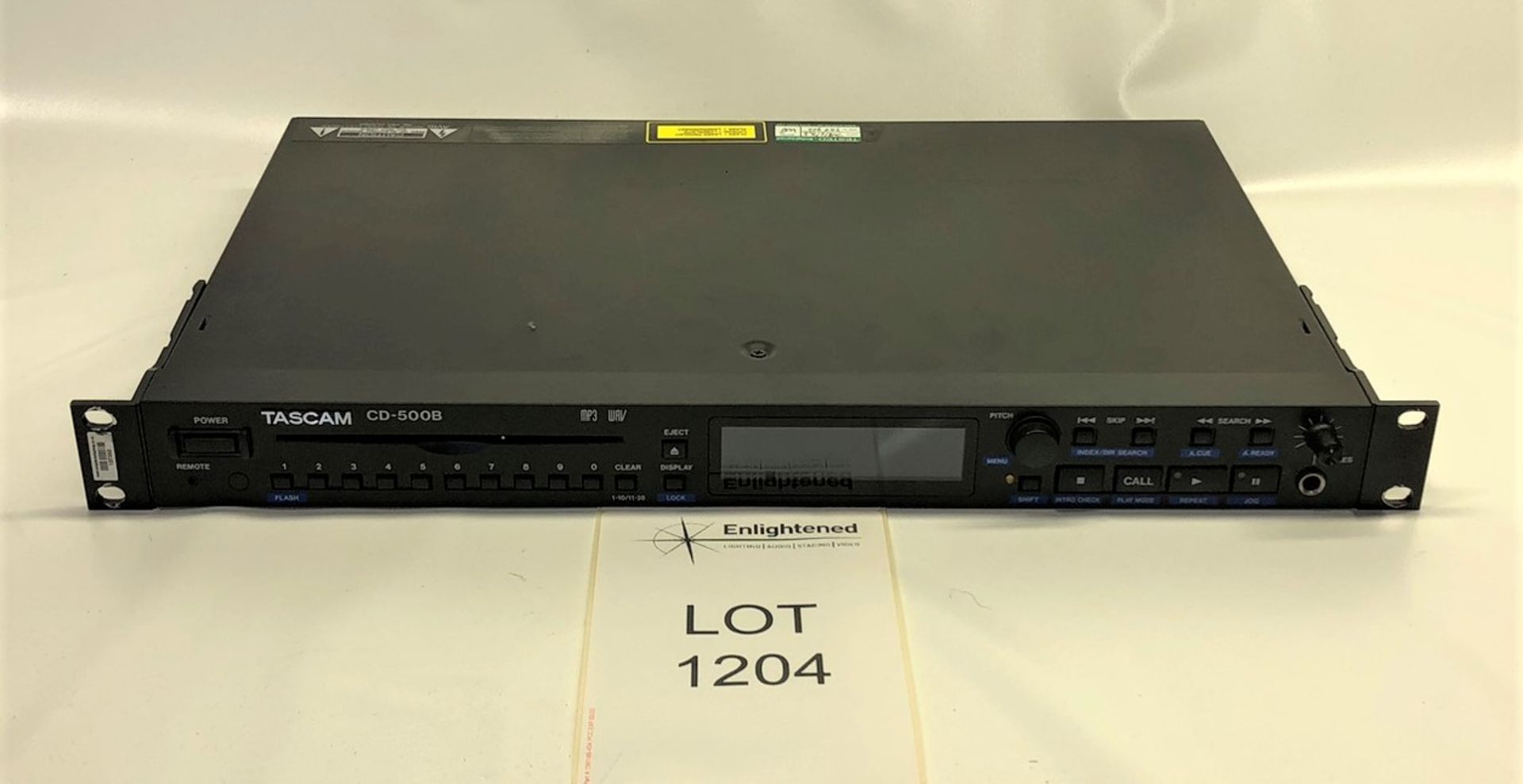 Tascam CD-500B Rack Mount CD player, XLR Outputs Condition: Ex-Hire Lots located in Bristol for
