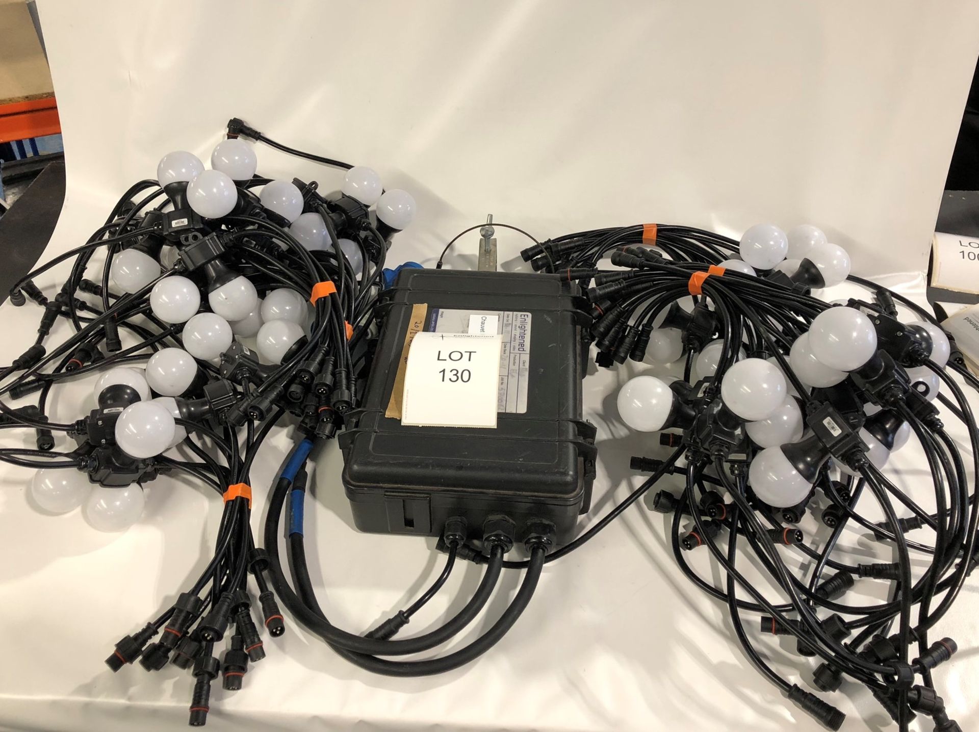 60x Chauvet Festoon 2 RGB Lamps Individually Addressable & Controller Condition: Ex-Hire Chauvet