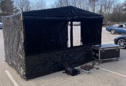Front of House Control Structure FOH Tent Condition: Ex-Hire 12 foot wide by 8 foot deep. Comes with