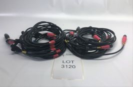 10x 2m DMX cable (not neutrik) Condition: Ex-Hire Lots located in Bristol for collection. Delivery