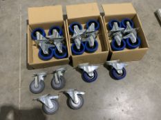 Assortment of Flightcase Castors / Wheels - Braked and Unbraked Condition: New/Used Flightcase