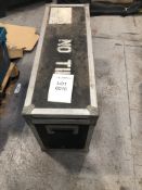 Flightcase Black Hinged Lid, Used as Gel Box Condition: Ex-Hire Includes Gel and filing system as