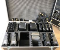 4x Showtec Helix S5000 Q4 LED Floodlights, c/w accessories in large case Condition: Ex-Hire 4x