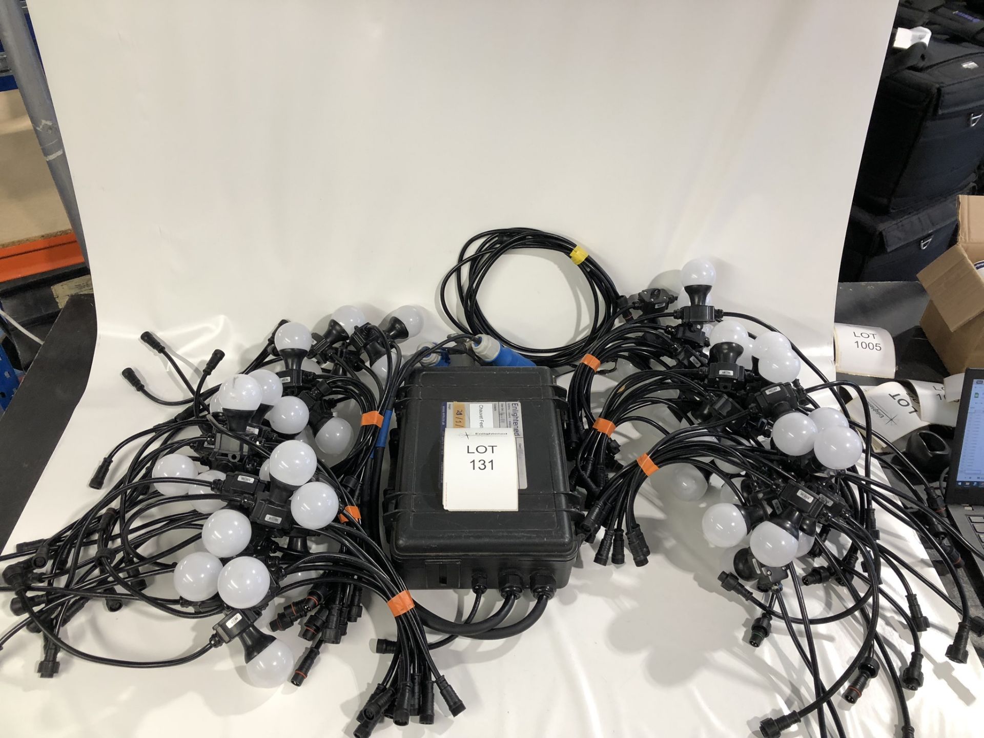 59x Chauvet digital festoon lamps & controller Condition: Ex-Hire Chauvet Festoon 2 RGB IP54 rated