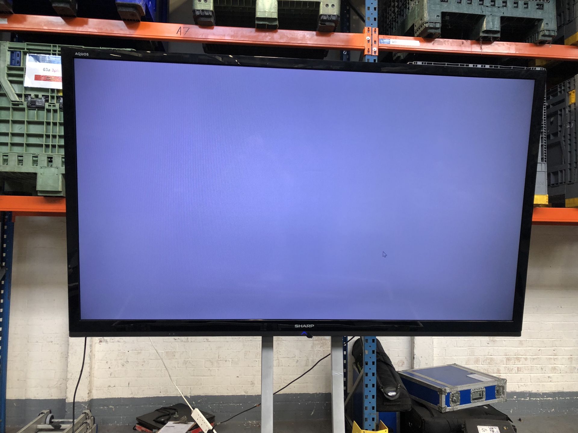 80" Sharp LCD Screen Includes Case & Unicol Mount Condition: Ex-Hire Pictures are indicative and not