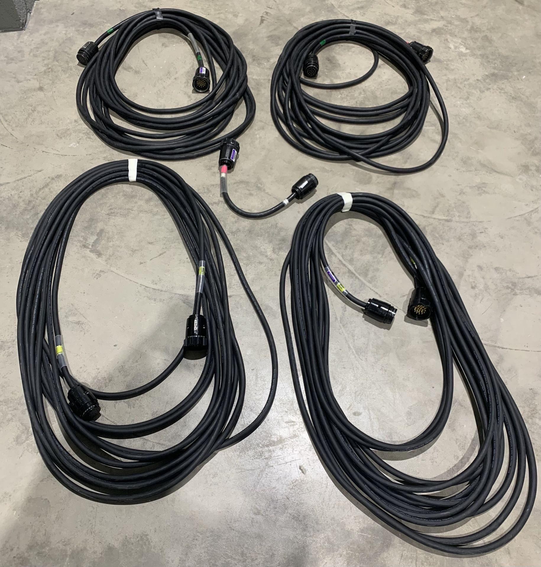 Socapex 19 Pin 1.5mm Cable Bundle (2 x 25m, 2 x 20m + Turnaround) Condition: Ex-Hire Socapex Cable