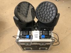 Pair LEDwash 600 in Twin case Condition: Ex-Hire 2x LEDwash 600 in 2 way flightcase, All units are