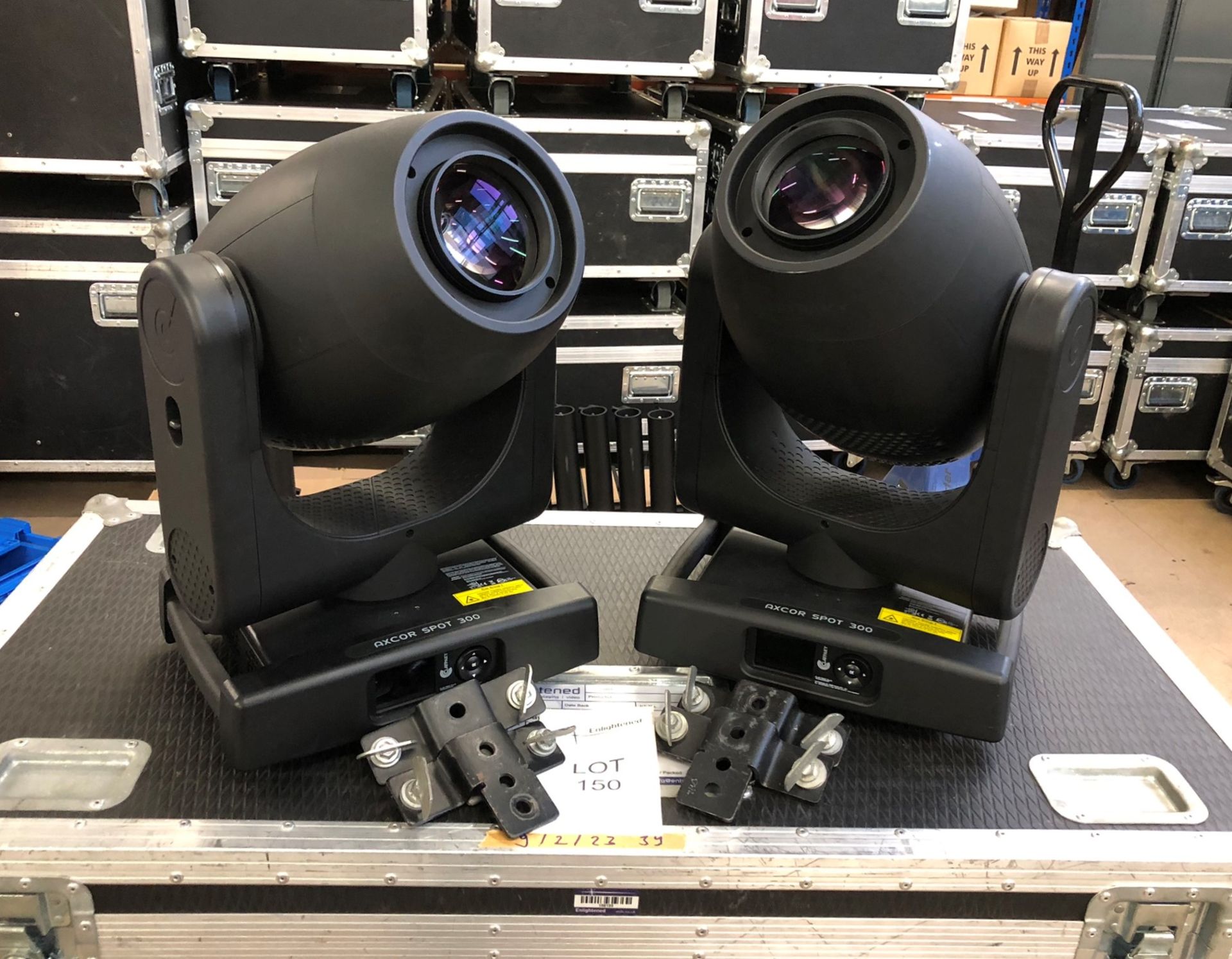 Pair of Axcor 300 Spots Condition: Ex-Hire Pair of Clay Paky Axcor Spots, low hours, very good