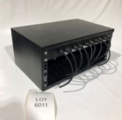 4u Wall Cabinet 30cm Depth Black Condition: Ex-Installation 4u rack with 1u plate used for cable