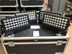 4x Showtec Helix S5000 Q4 LED Floodlights, c/w accessories in large case Condition: Ex-Hire 4x