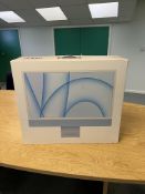 Boxed 2021 Apple iMac with Apple M1 Silicon Chip.