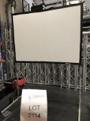 6' x 4'6" Da-Lite Fast Fold Projector Screen with front and rear cloths Condition: Ex-Hire Frame and