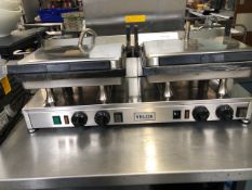 Velox high speed double flat plate twin contact grill griddle - commercial