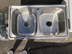 Brand new double Stainless Steel Sink + Waste connectors