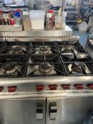 MV MASTERCHEF STAINLESS STEEL RANGE COOKER WITH 6: GAS HOBS & 1: DOUBLE OVEN