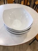 4 x Large White buffet bowls