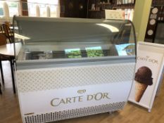Carte D'Or Branded Wheeled Refrigerated Ice Cream Display & Serving Unit