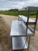 Two tier stainless steel gantry - Heated, disconnected