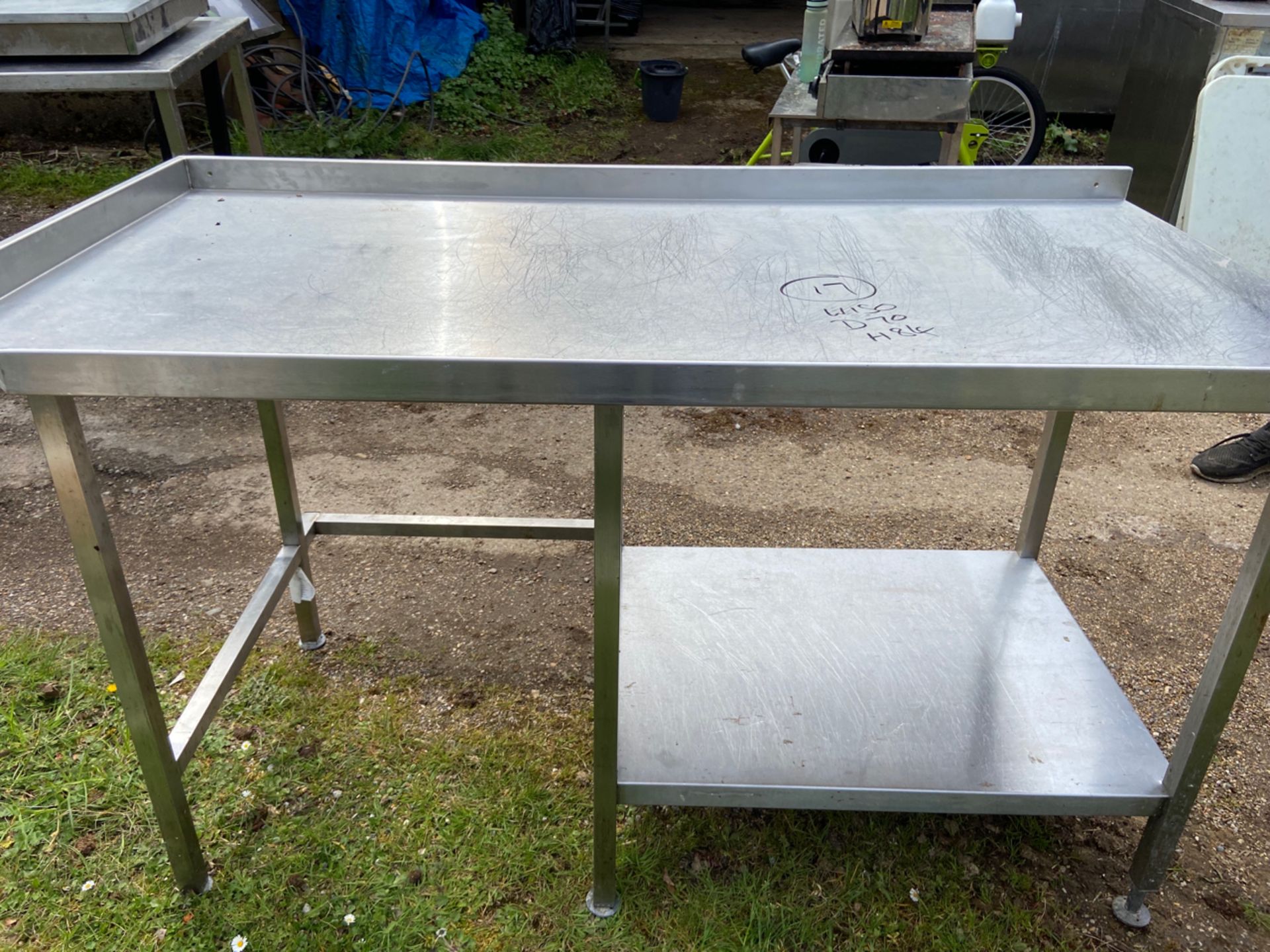 Stainless Steel Table with space for undercounter Fridge